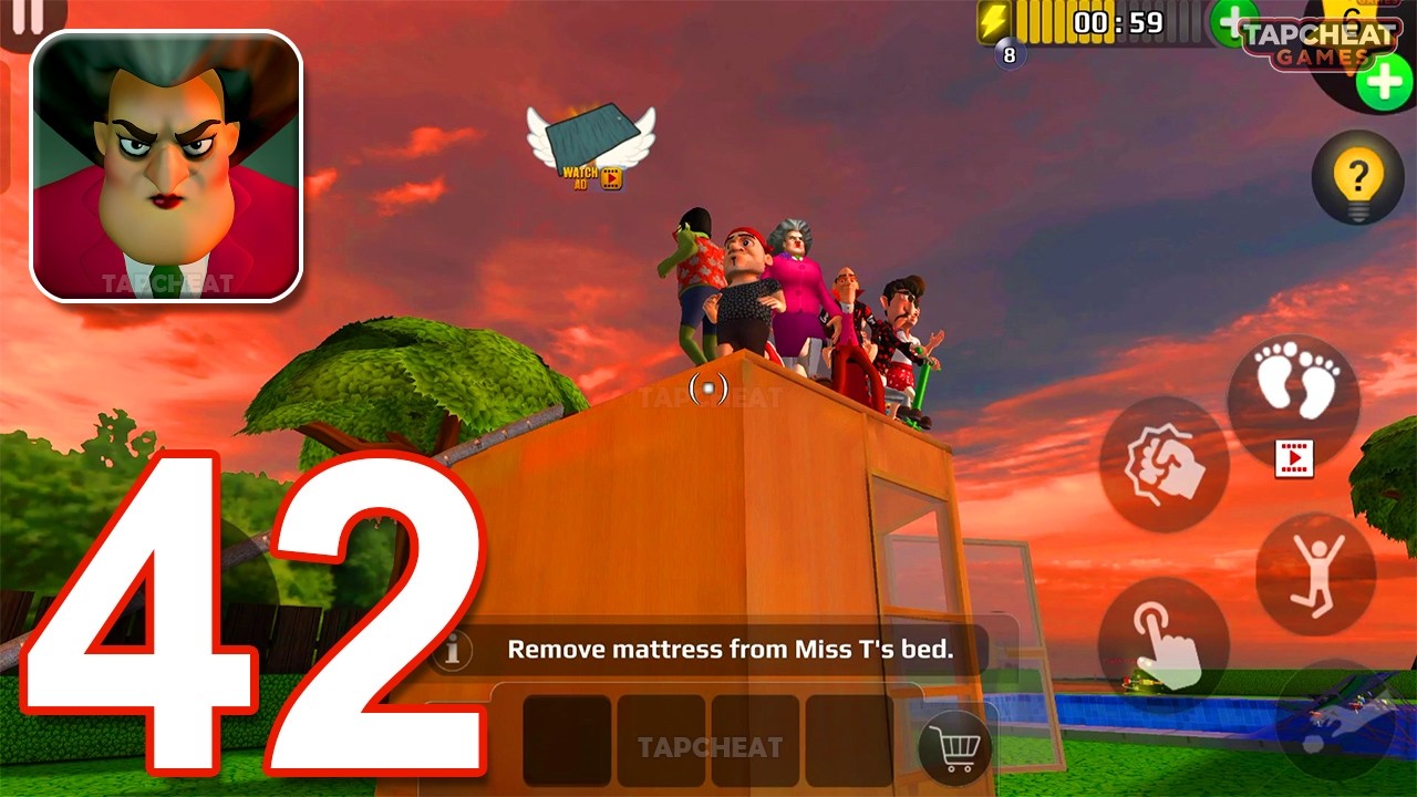 Scary Teacher 3D - Gameplay Walkthrough Part 42 - New Levels Prank Miss T Chapter (Android, iOS)