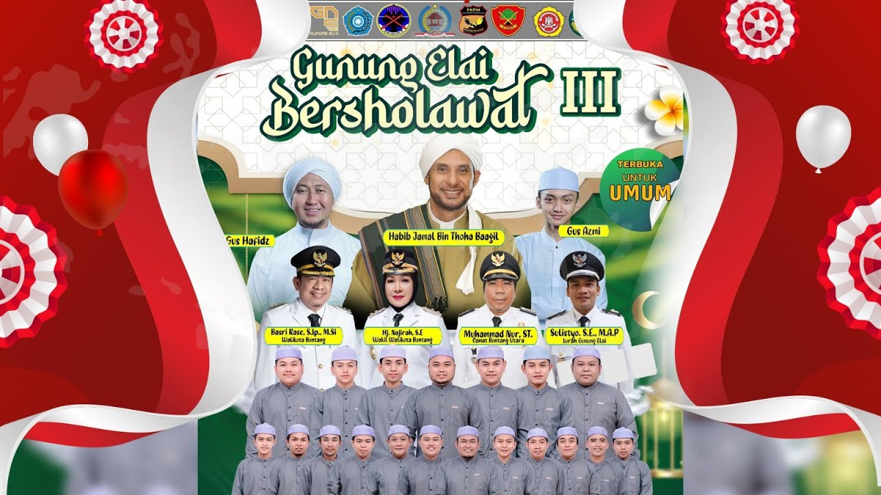 GUNUNG ELAI - KALIMANTAN BERSHOLAWAT BERSAMA MAJELIS TA'LIM  SYUBBANUL MUSLIMIN DAN GUZ AZMI