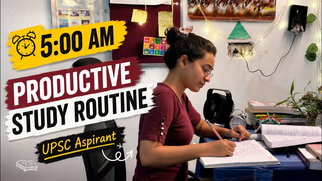 Productive Day in My Life as a UPSC Aspirant📚| Study Motivation for UPSC Preparation🔥