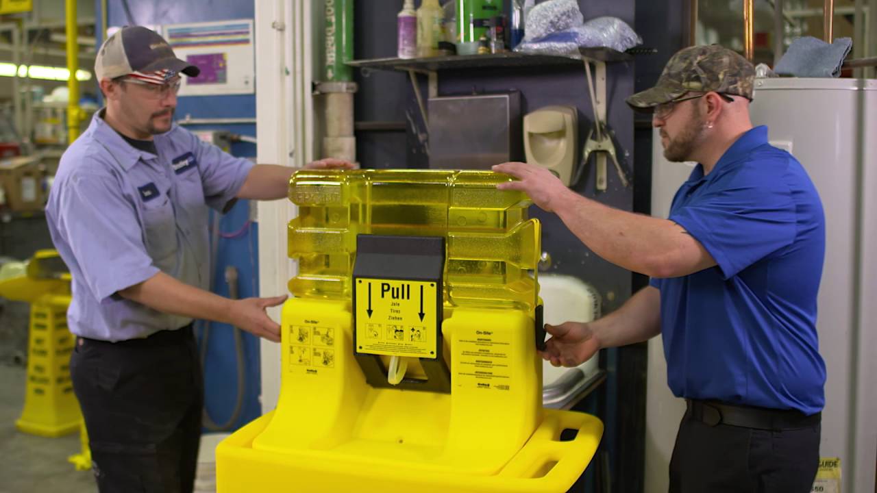 On-Site Portable Gravity Fed Eyewash Maintenance
