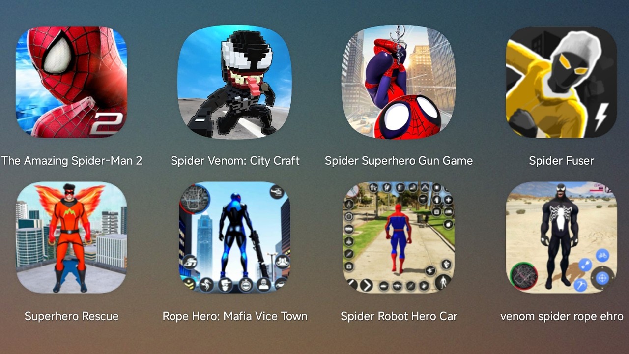 The Amazing Spider-Man 2,Spider Venom City Craft,Spider Fuser,Venom Spider Rope Hero,SuperheroRescue