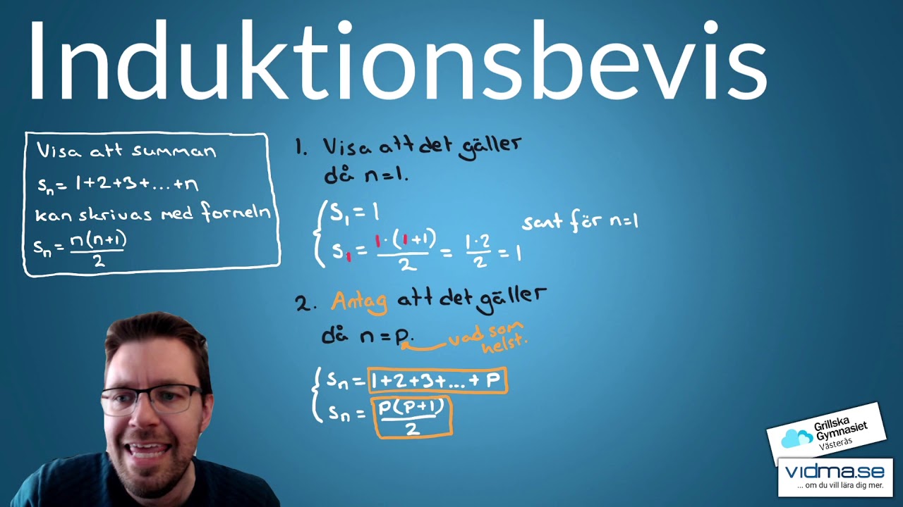Matematik 5: Induktionsbevis, intro +  två exempel