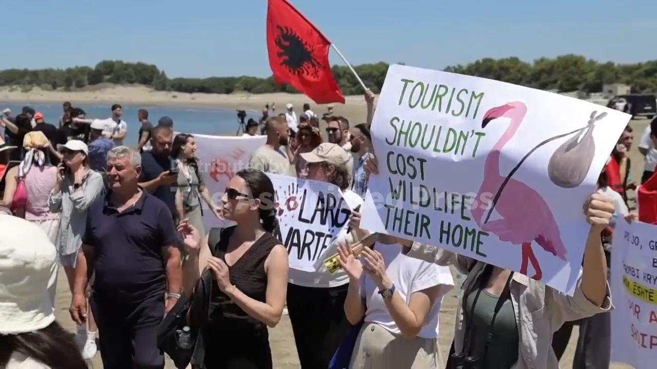 Protest on Albania&rsquo;s southern coast over development project linked to Jared Kushner