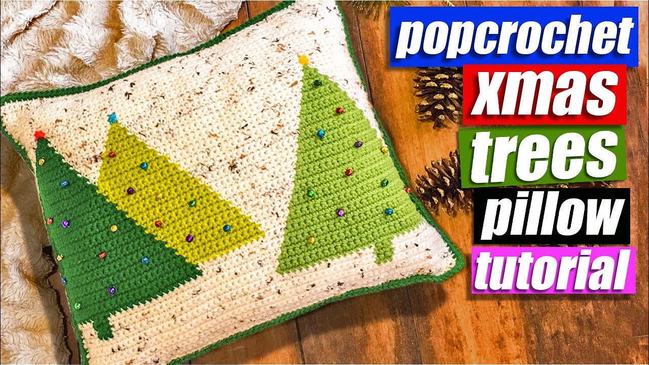 Crochet Christmas Tree Pillow for Crochet Beginners