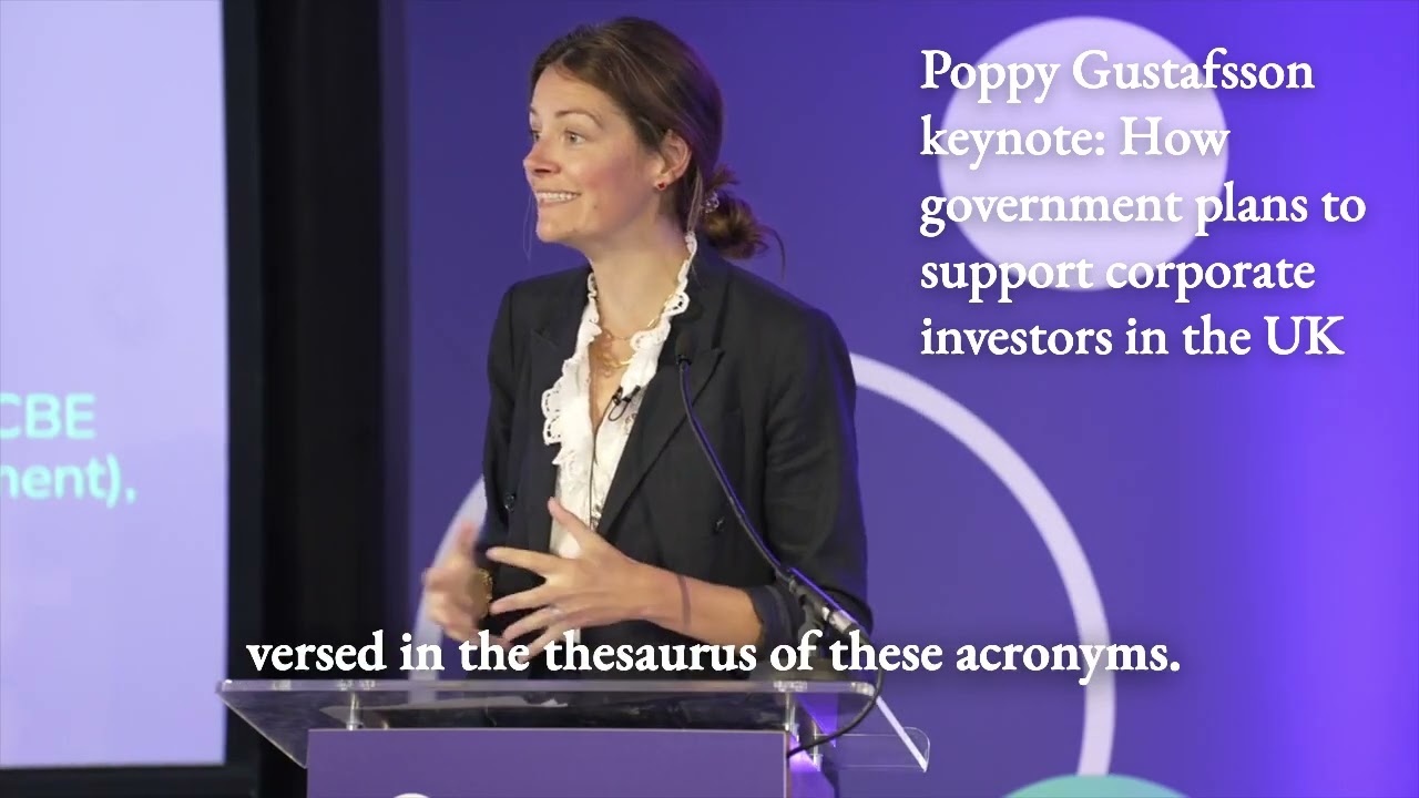 Poppy Gustafsson keynote: How government plans to support corporate investors in the UK