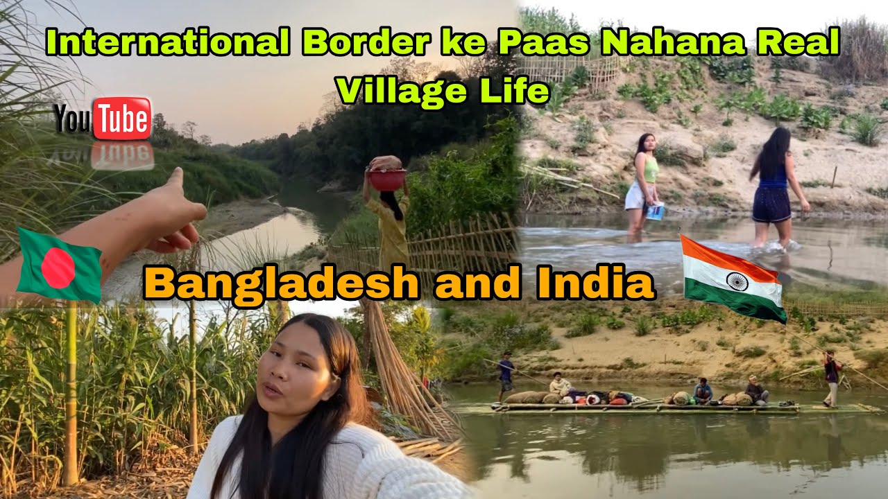 International Border ke Paas Nahana | Real Village Life