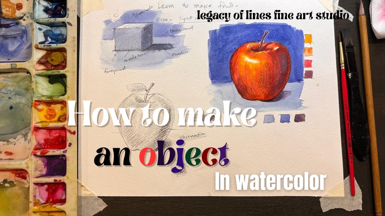 Paint object like a pro with watercolor | watercolor for beginners 