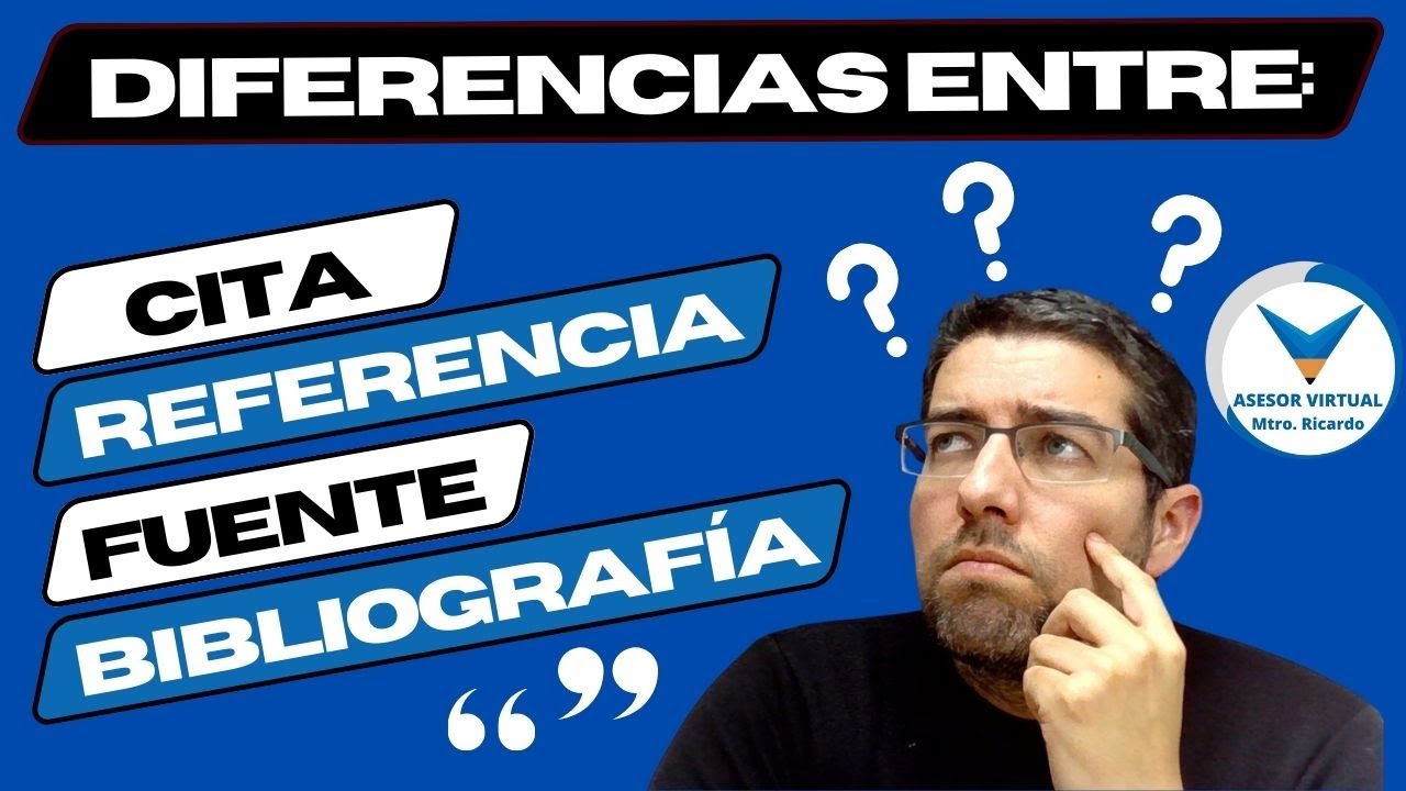 Cita, referencia, fuente, bibliografía: ¿Cuál es la diferencia?