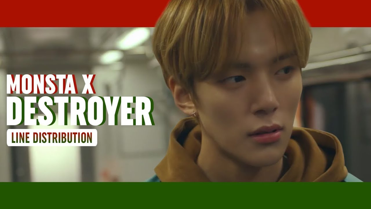 MONSTA X - Destroyer Line Distribution (Color Coded)