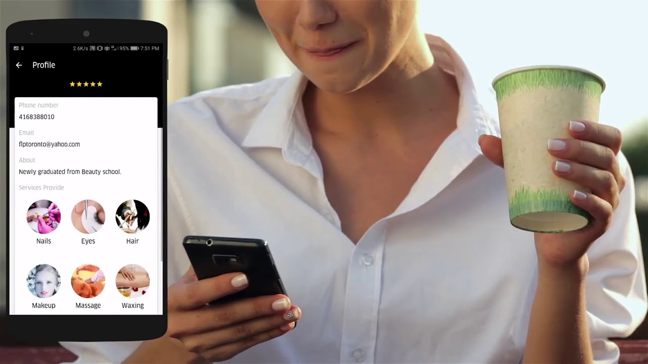 Mobile Salon App Ad