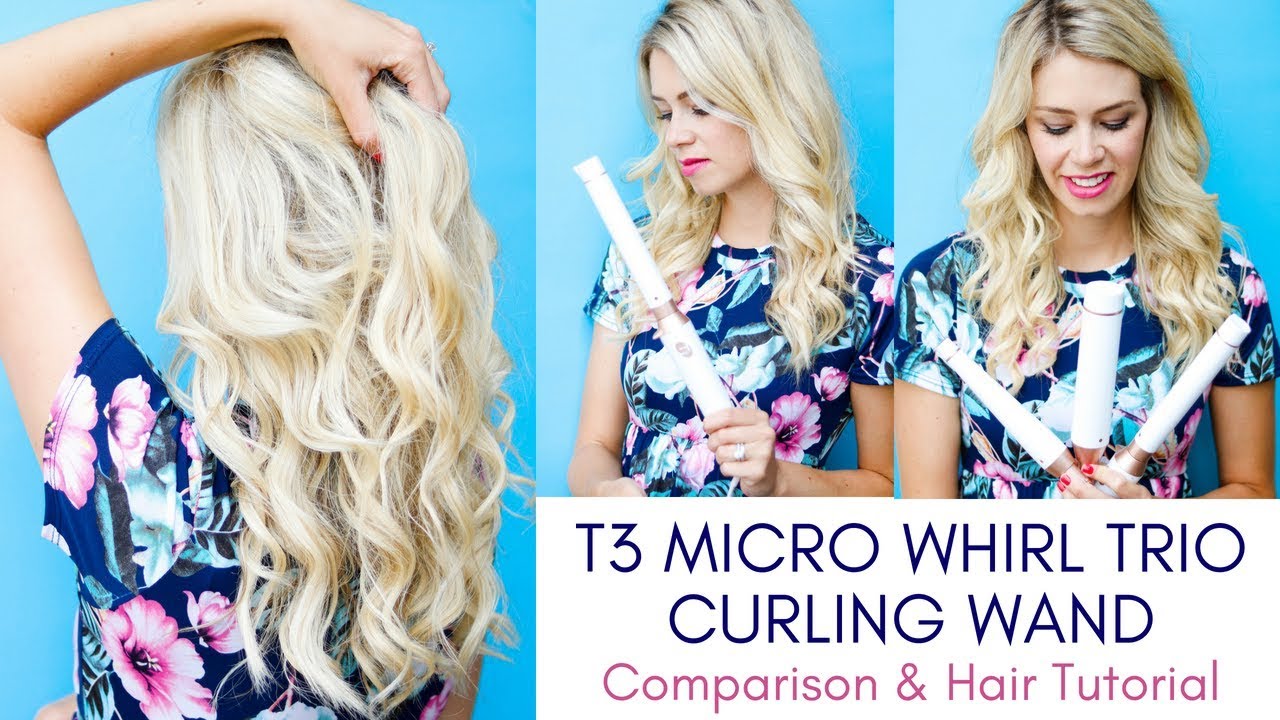 GENIUS! T3 Micro Whirl Trio Interchangeable Curling Wand - Hair Tutorial and Comparison!