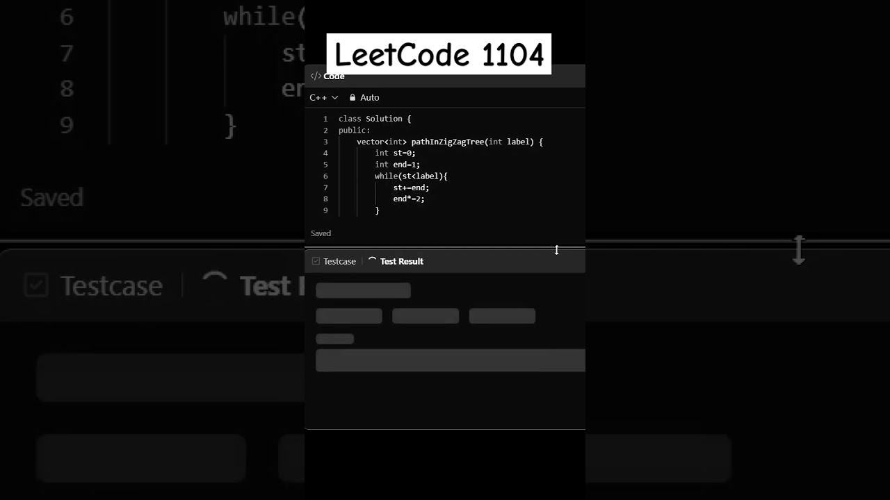 LeetCode 1104. Path In Zigzag Labelled Binary Tree 
