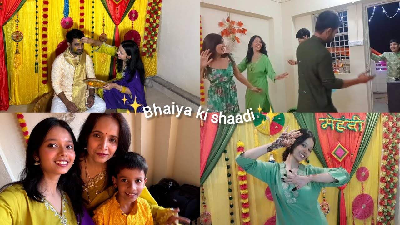 Bhaiya ki haldi & mehendi 💛 | ghar ki shaadi vlog 