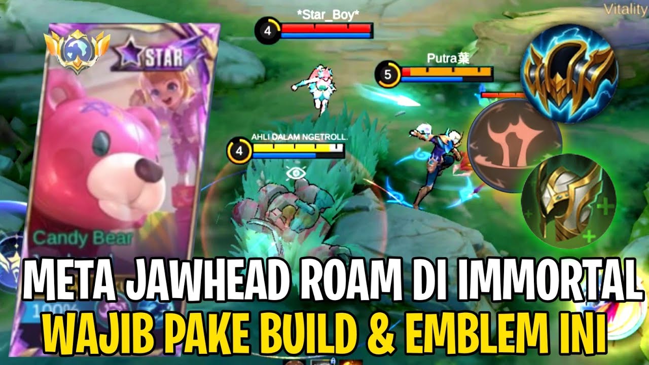 Build Jawhead Roamer Terkuat Dan Sakit ini Enak Banget Buat Solo Ranked - Top Global Jawhead - Mlbb