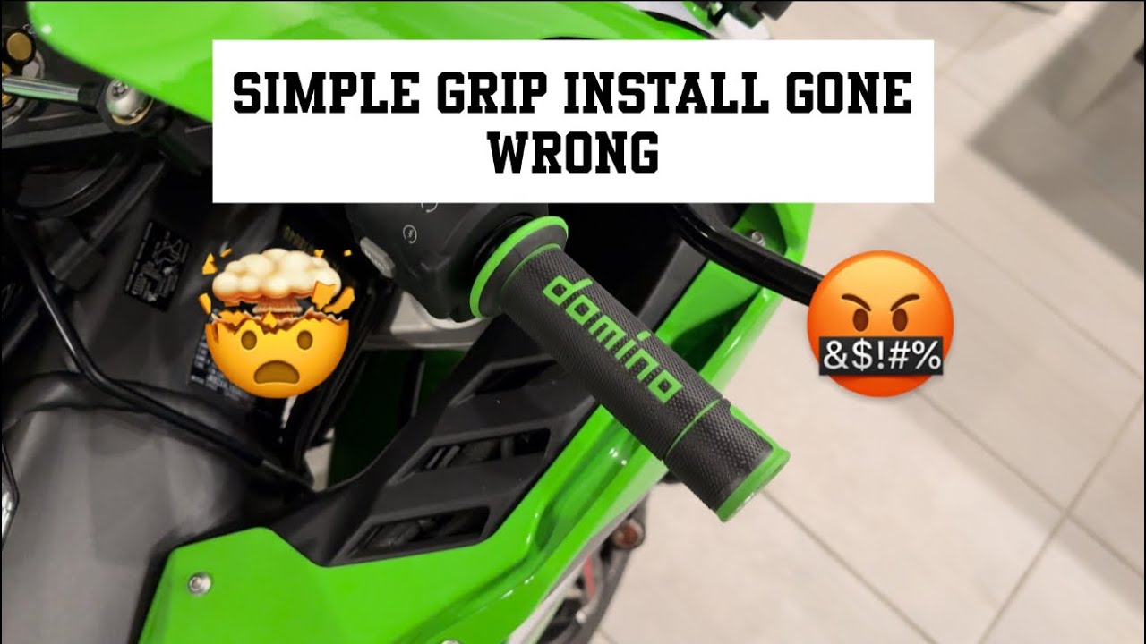 Domino Race Grip Install On ZX6R and ZX10R