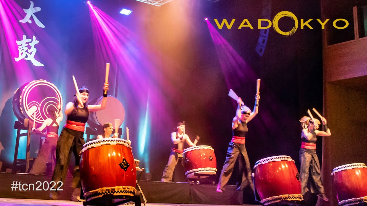 WADOKYO at the TAIKO Concert Nights 2022 in D&uuml;sseldorf, performing BLAZING BEATS - taiko drummer