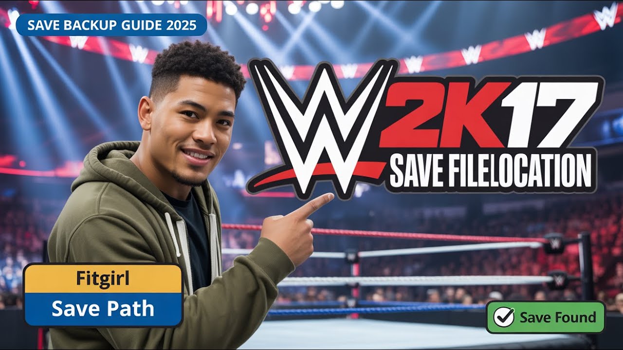 Расположение файла сохранения игры WWE 2K17 (2025 Fitgirl Repack)