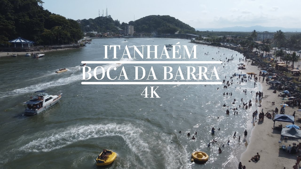 Drone filma a Praia Boca da Barra em Itanha&eacute;m SP