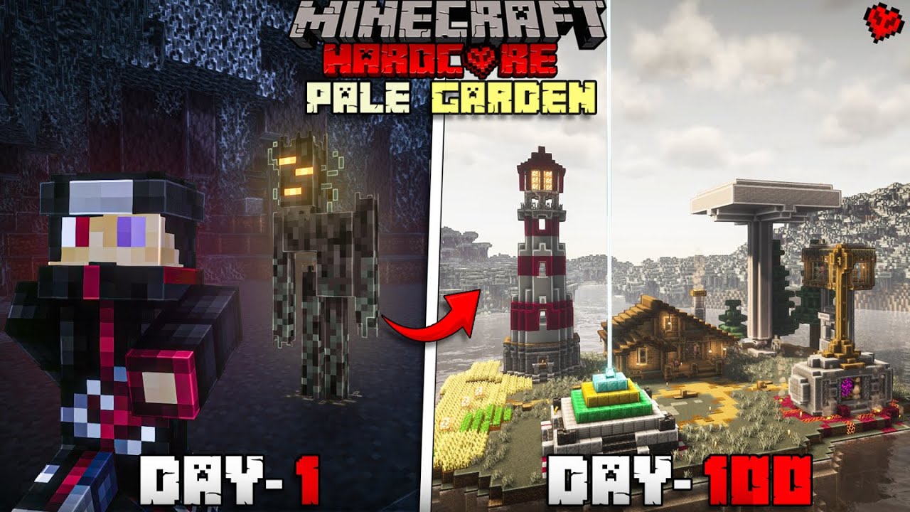 How Will I Survive 100 Days on Pale Biome only World 😱 in Minecraft Hardcore ( HINDI )