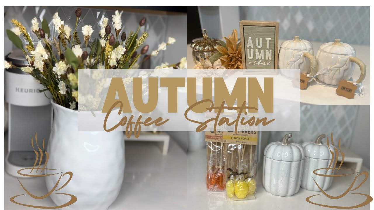 AUTUMN COFFEE STATION! HOW TO CREATE A COFFEE STATION FOR YOUR CONVENIENCE! #coffee #coffeestation