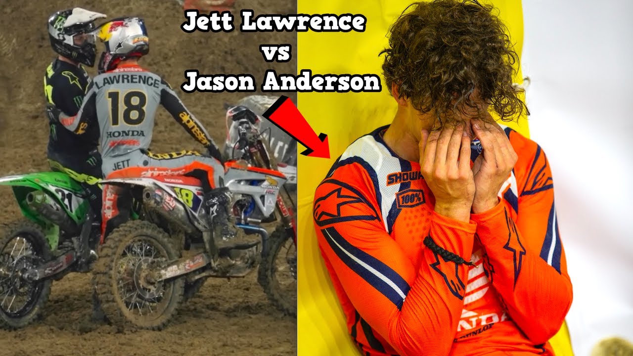 Jett Lawrence vs Jason Anderson FIGHT!