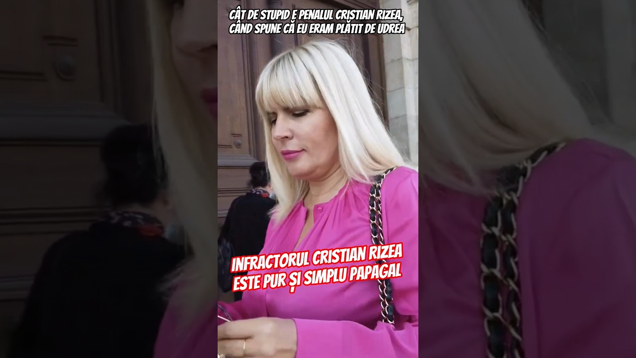 Iată cât de penibil e infractorul Cristian Rizea, când spune că eu aveam vreo treabă cu Elena Udrea