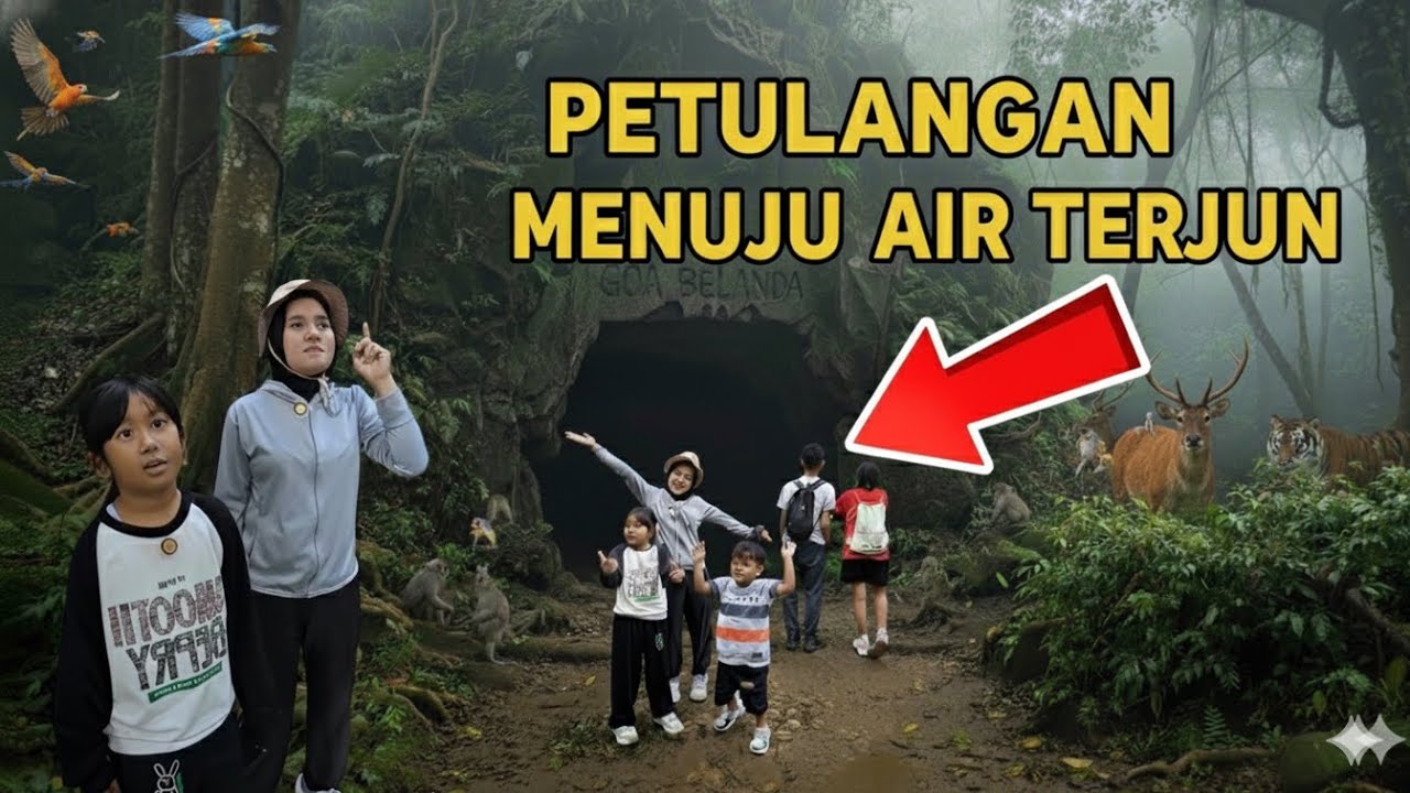 Masuk Goa tembus gunung 😱 hiking seru bareng keluarga