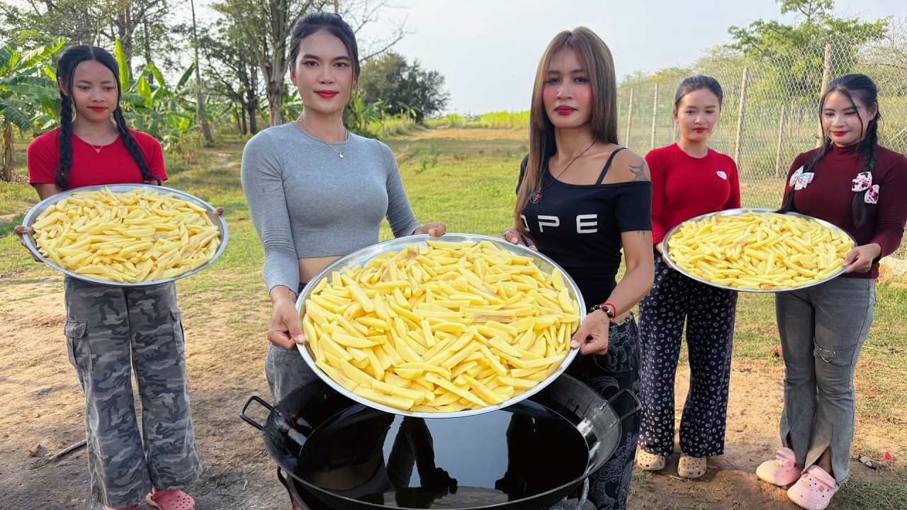 Amazing cooking deep fried potato recipe