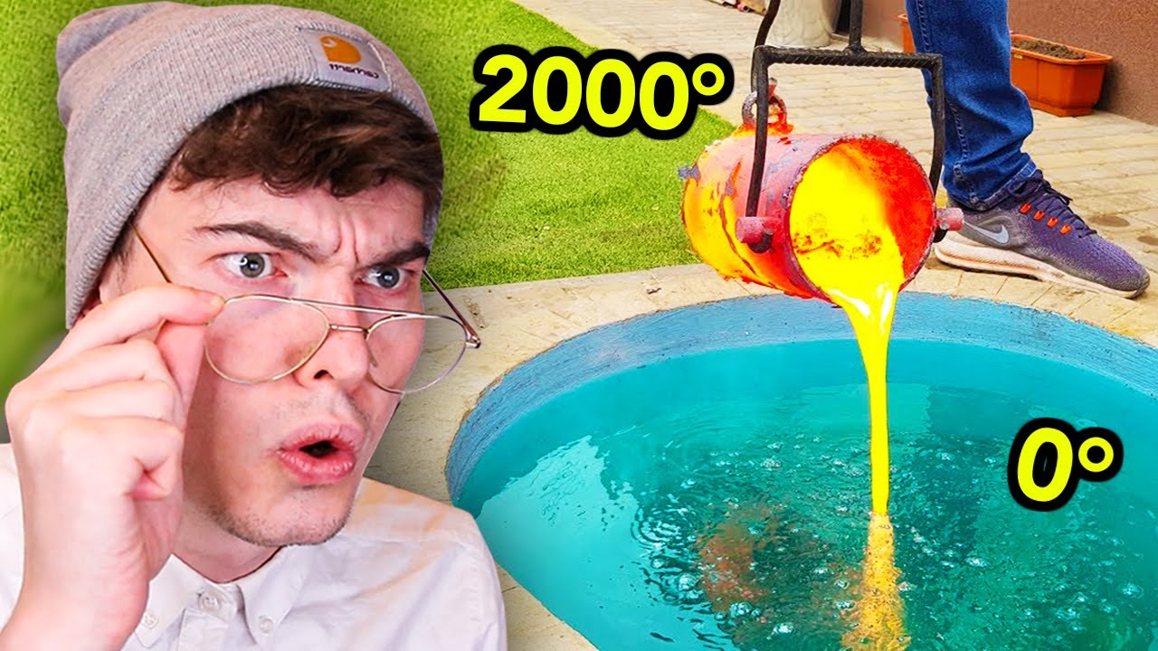 lava vs stuff (oddly satisfying)