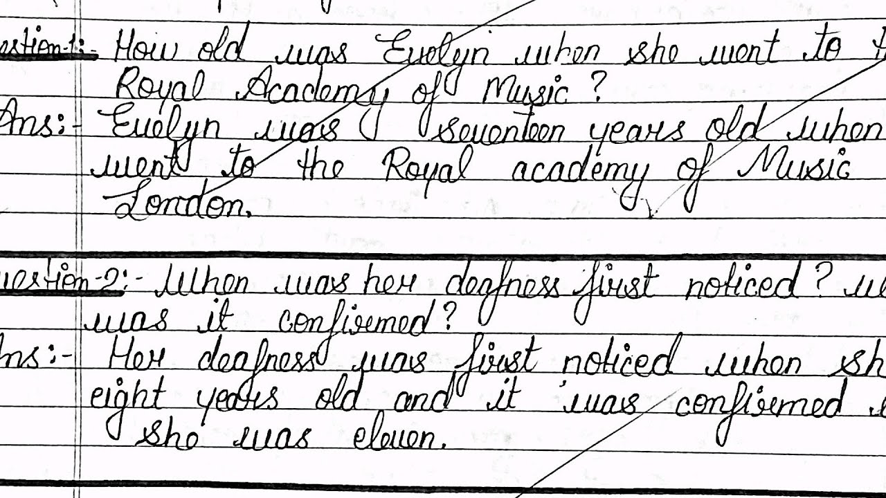 the sound of  music question answer /class 9 English chapter 2 question answer #class9english #cbse