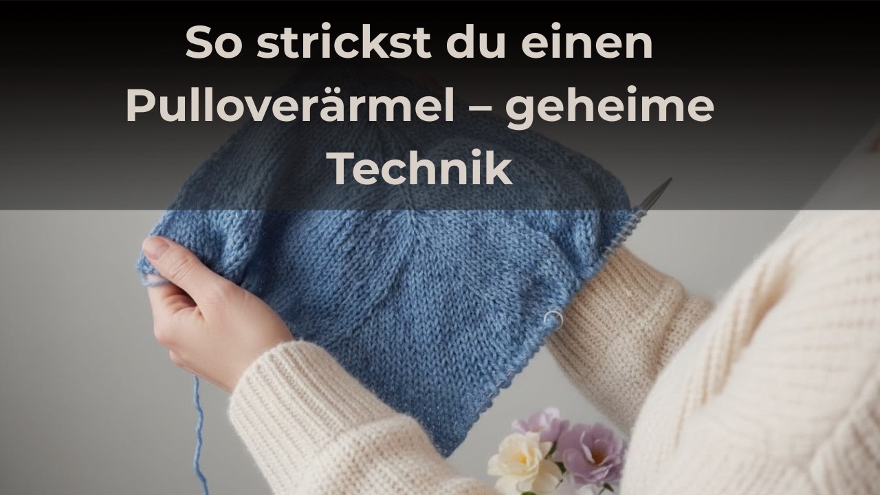 So strickst du einen Pulloverärmel – geheime Technik.