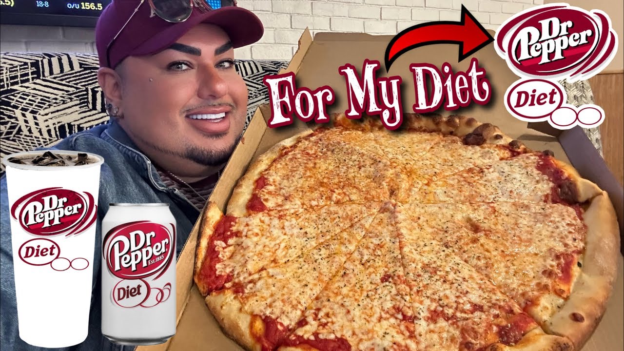 GIANT Cheese Pizza & a Diet Dr Pepper for My Diet