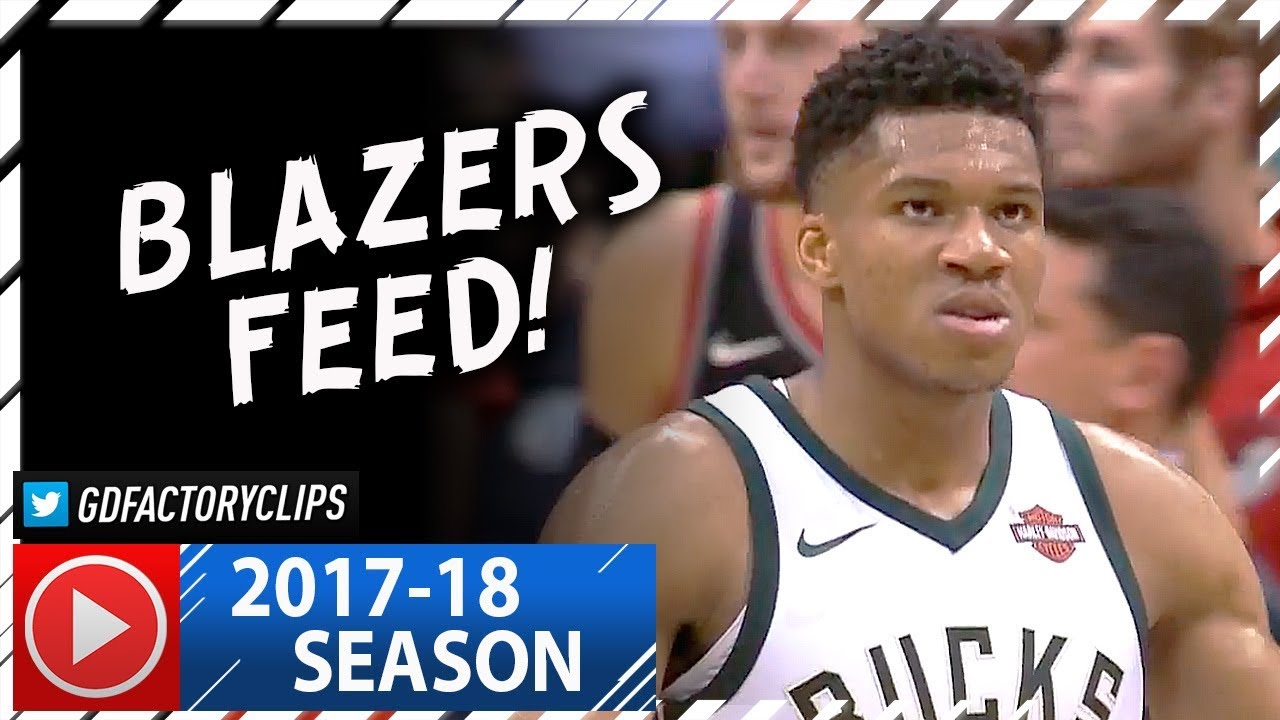 Giannis Antetokounmpo Full Highlights vs Trail Blazers (2017.10.21) - 44 Pts, Blazers Feed!