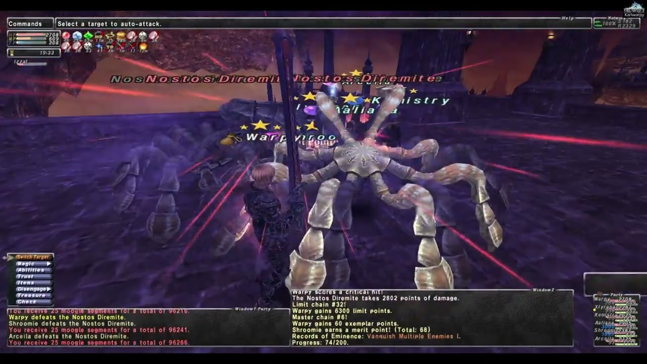 FFXI: Odyssey - Sheol C - Segments run & Nightmare Start