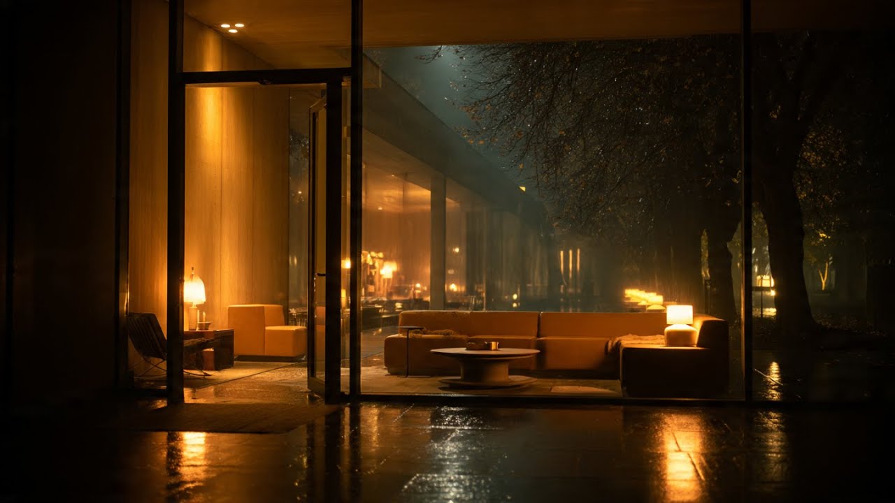 Smooth Jazz Lounge Music for Late-Night Calm | Rainy Night Candlelight Ambience | Return