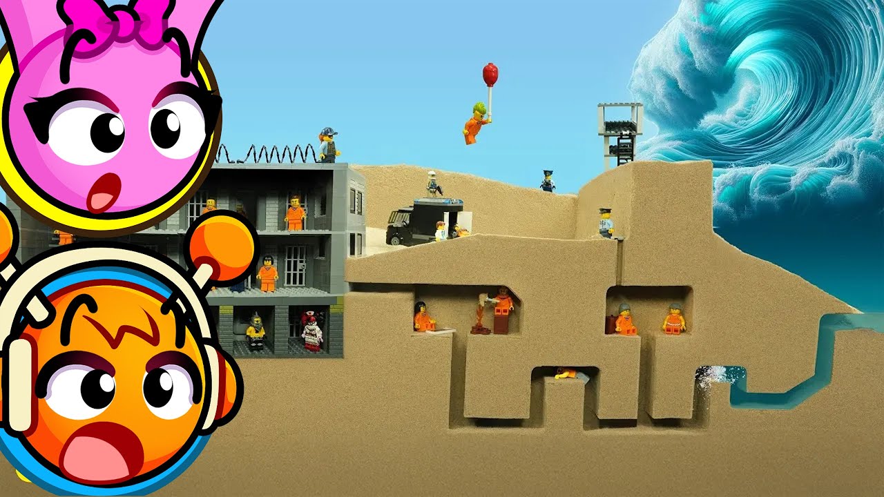 LEGO Sprunki: O Desastre da Prisão na Tsunami!