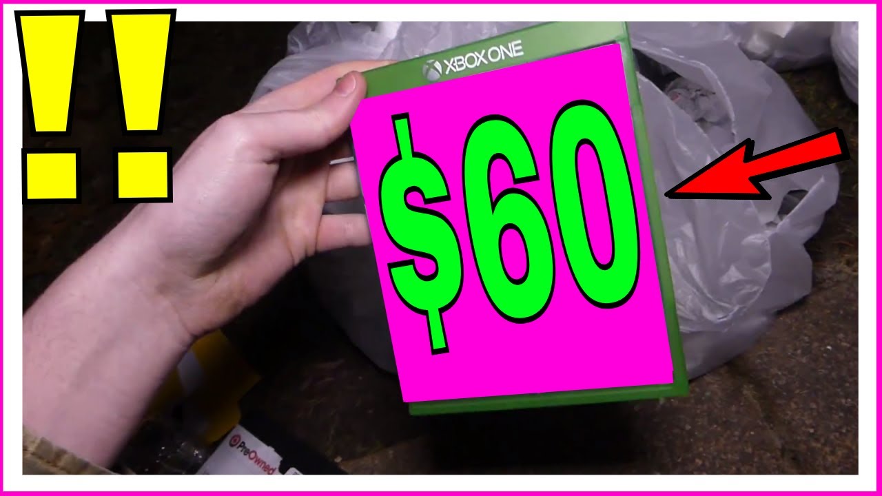 I JUST FOUND *$60 XBOX ONE GAME*!!! Dumpster Diving Gamestop Night #433