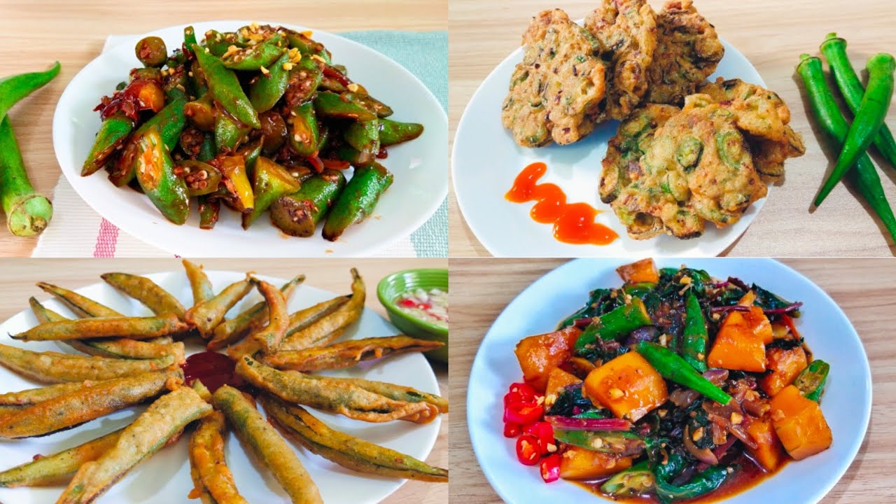 OKRA RECIPES/4 WAYS TO COOK OKRA/DIFFERENT OKRA RECIPES!