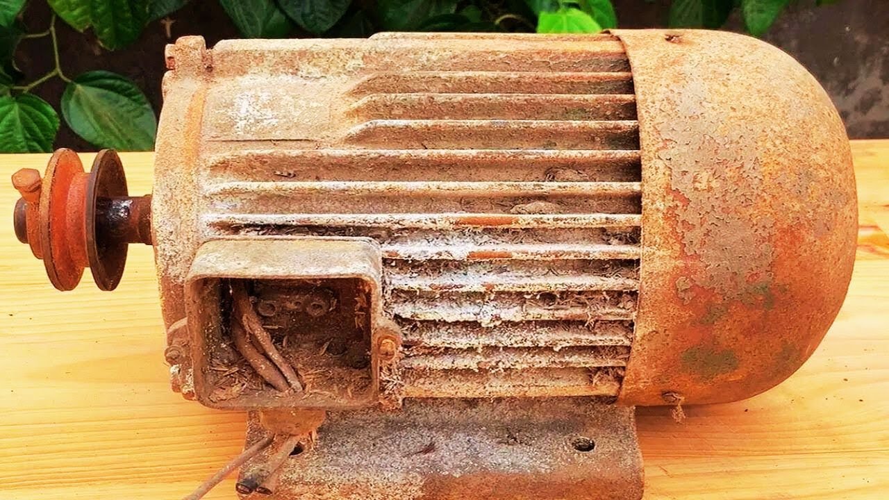 👉 Restoration Old Damaged 3 Phase Crane Motor // Restore and Repair Of Burnt 3 Phase Motor