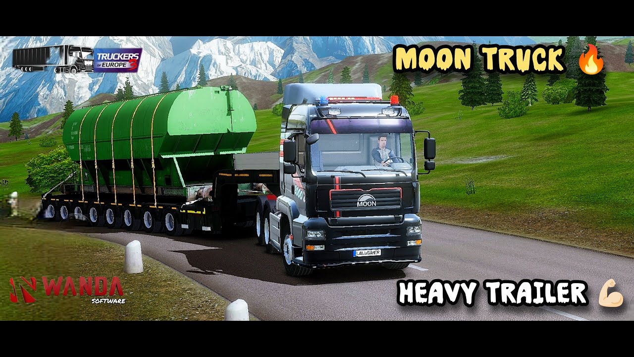 Moon Truck 🔥 Heavy Trailer Power Test | Scenic Drive 🚛💪 | Truck Simulator