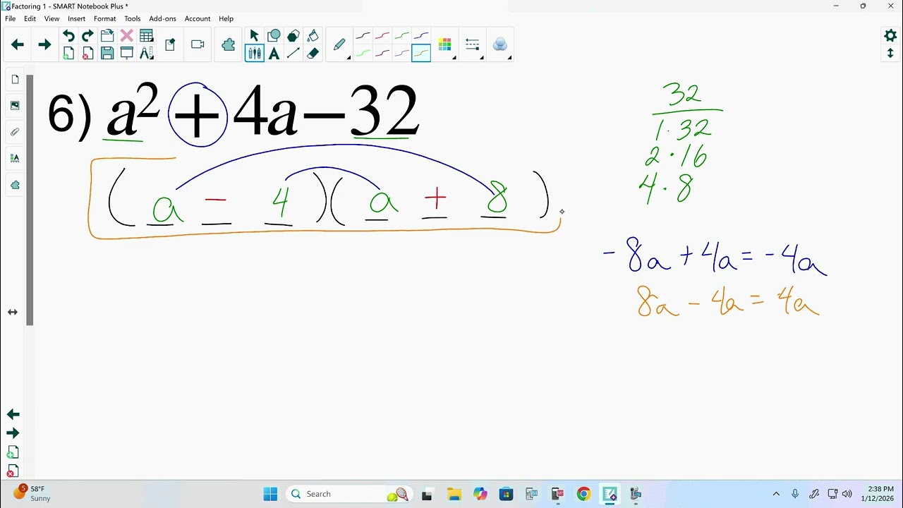 Algebra 2 Factoring (1)