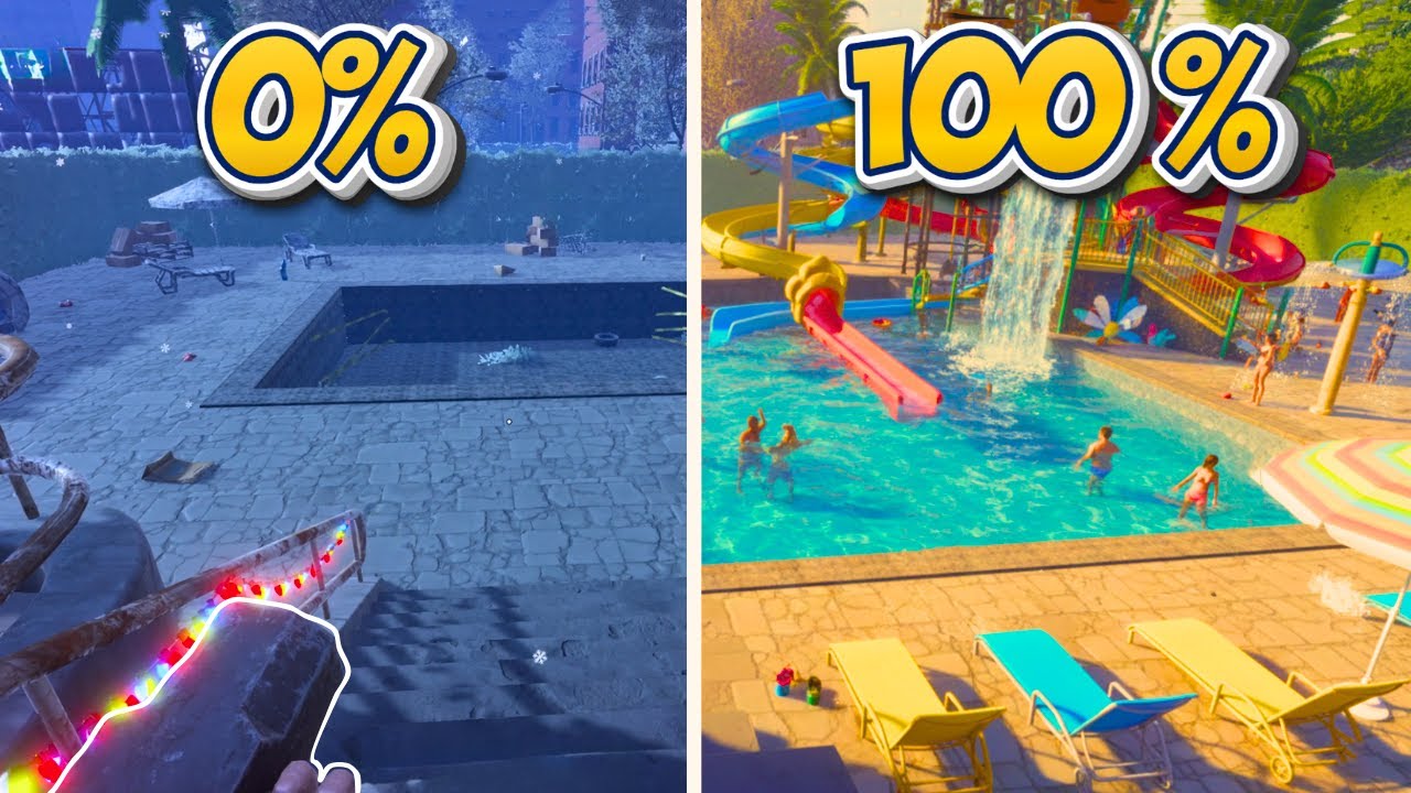 Из ЗАБРОШКИ в Аквапарк Мечты! Waterpark Simulator на 100% |Cleaning Simulator 5 из 100 дней