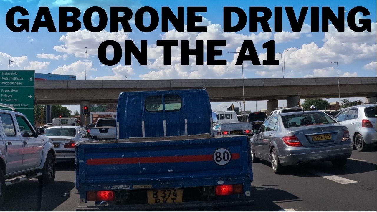 Gaborone - Driving on the A1 - Botswana