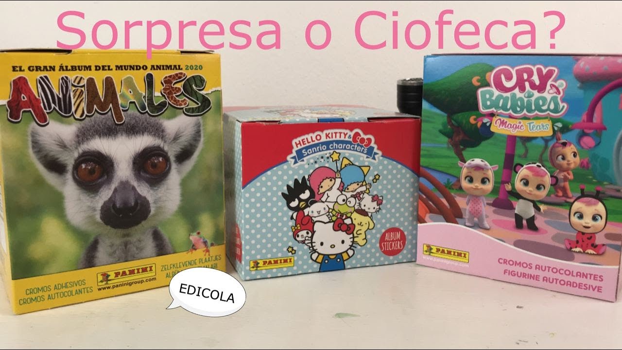 EDICOLA- SORPRESA o CIOFECA? ALBUM Hello Kitty Animali Cry BABY