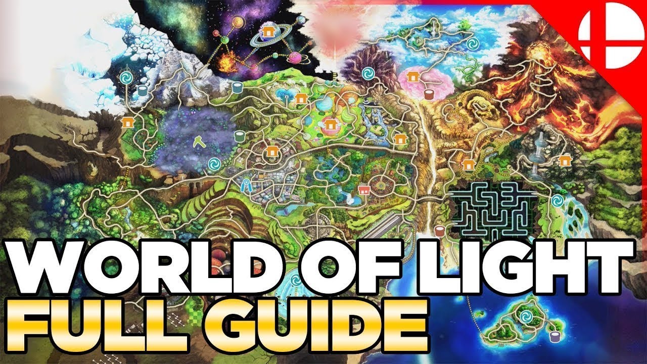 Расположение персонажей и руководство по World of Light — Smash Ultimate