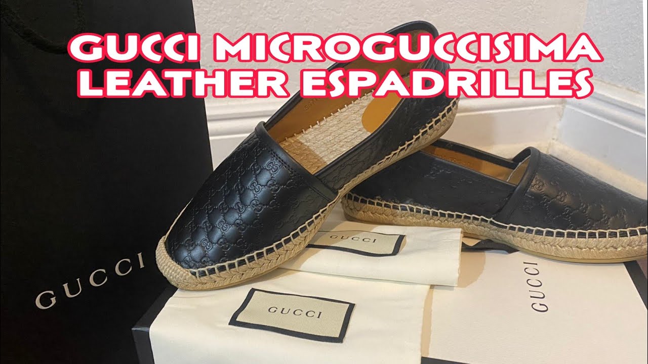 GUCCI Flats | Microguccisima Leather Espadrilles #gucci #shopping