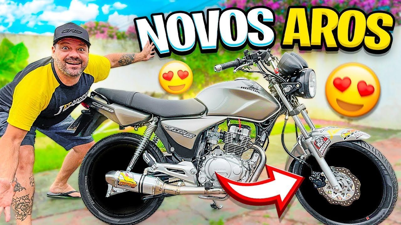 MONTEI OS AROS DE ALUMÍNIO THREEHEADS NA TITAN 150 [ MOTO FICOU LINDA ] 😍