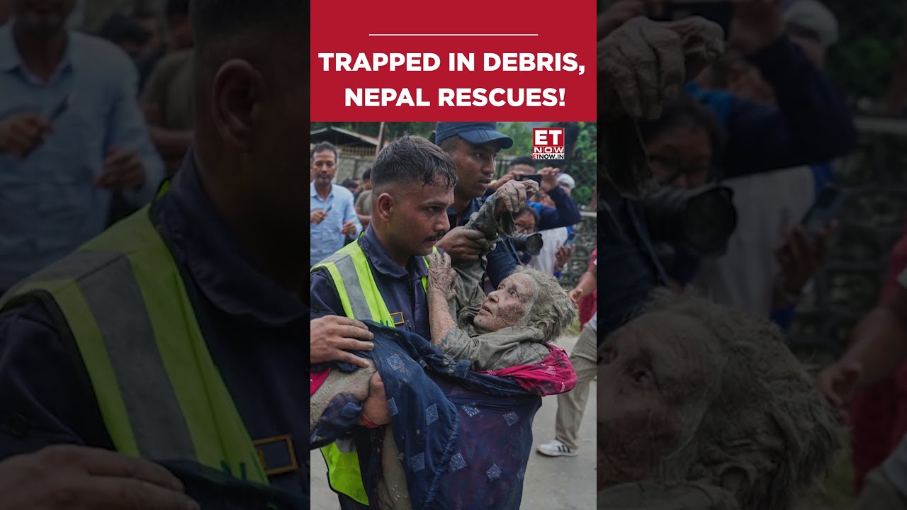 Nepal Flood Intense Rescue: Heavy Excavators Dig Through Thick Mud To Save Lives In Nepal #shorts