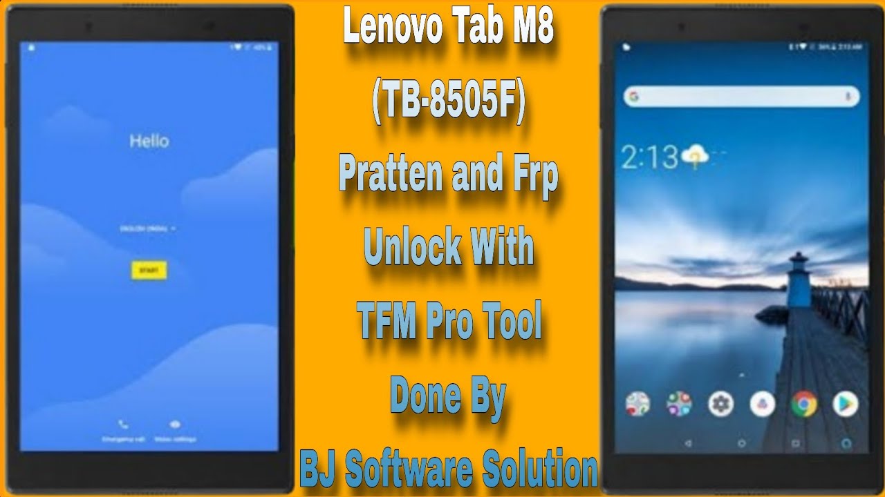 Lenovo Tab M8 (TB-8505F) Pratten and Frp Unlock With TFM Pro Tool Done By BJ Software Solution