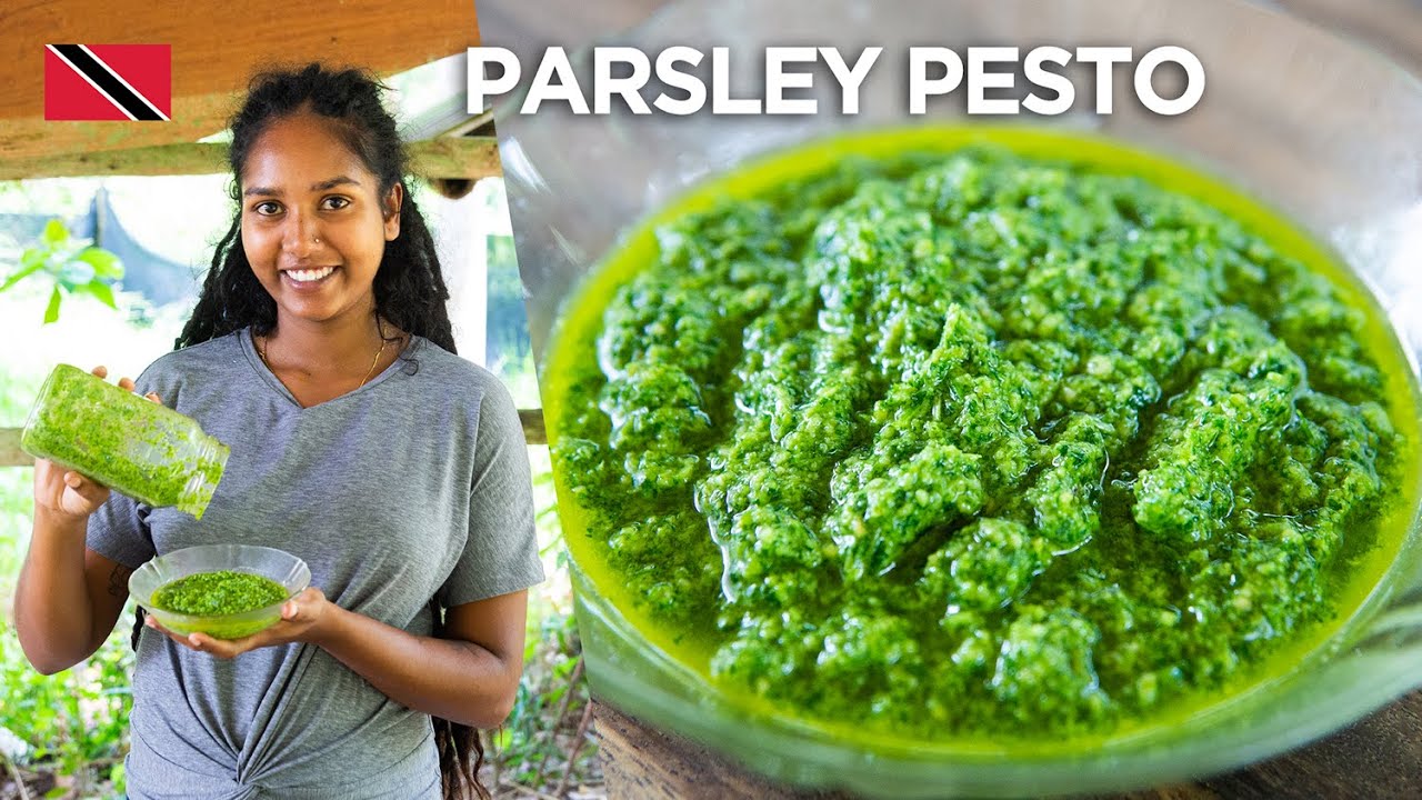 Farm To Table Parsley Pesto Recipe at Wa Samaki in Trinidad & Tobago 🇹🇹 Foodie Nation